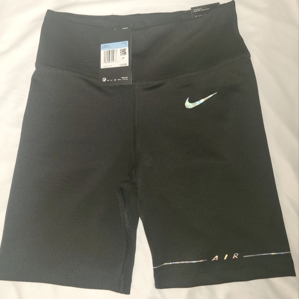 NEW Nike Women's One Iridescent Biker Shorts Black Size (Medium)
